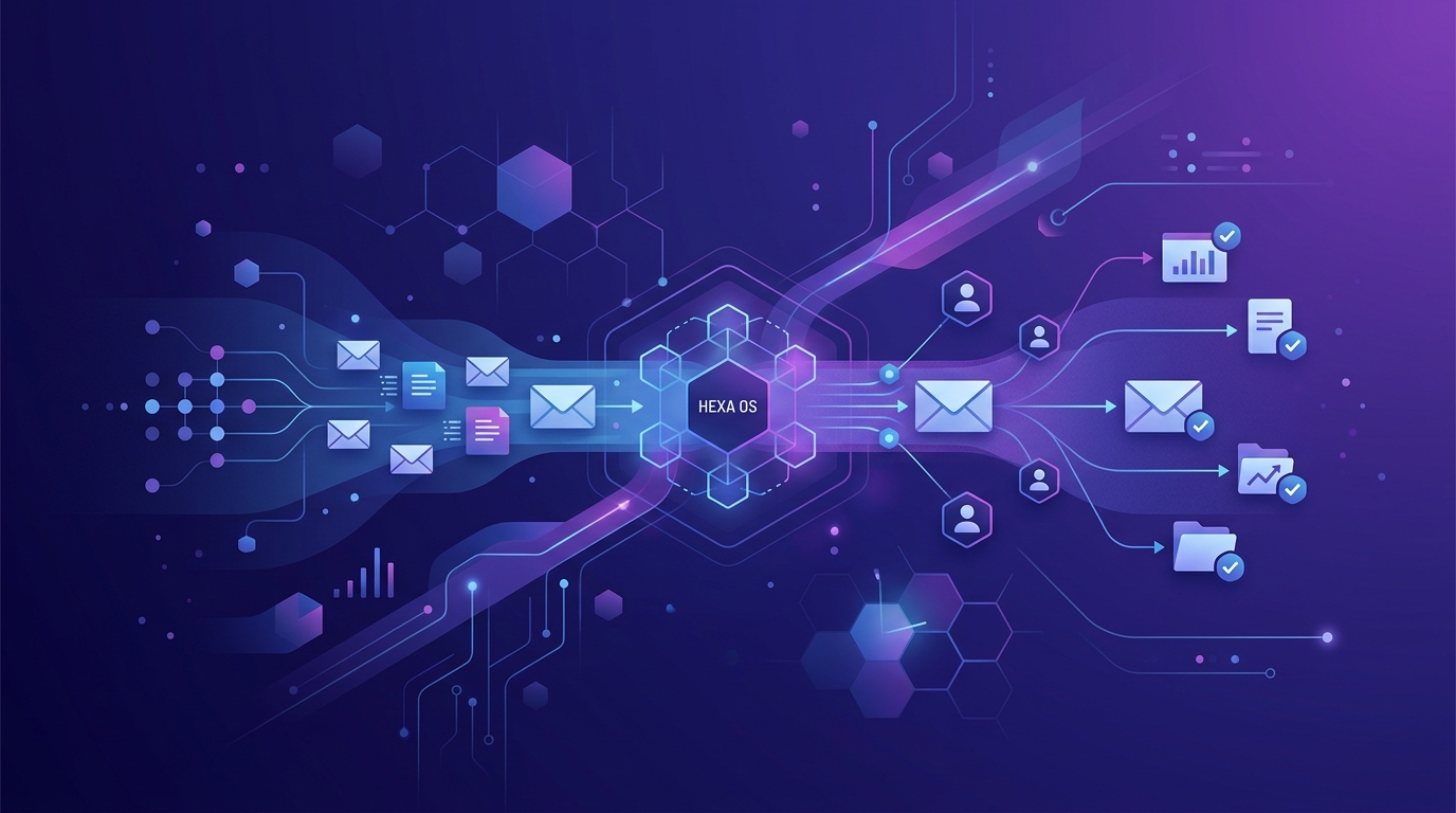 How HEXA OS Automatically Tags Emails With CRM Contacts and Project Context